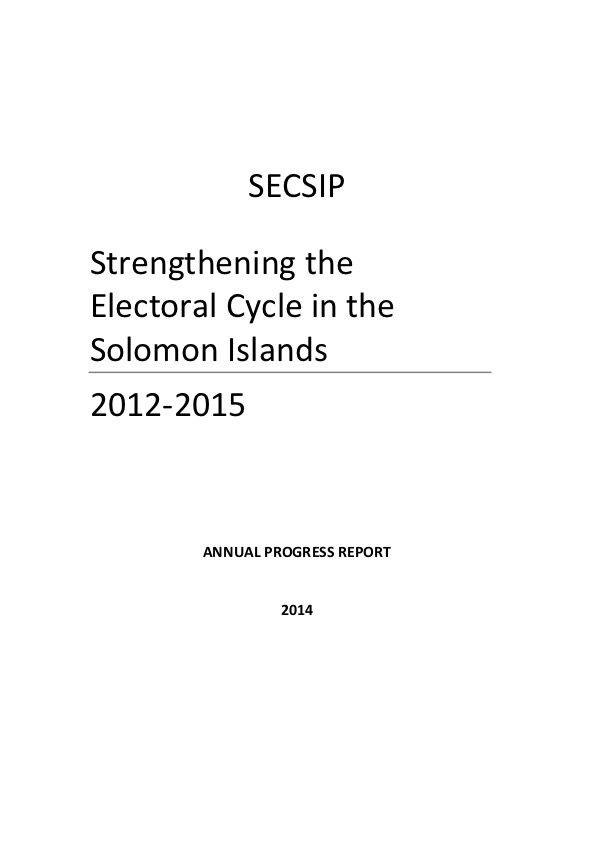 ec undp jtf solomons islands resources secsip annual report 2014